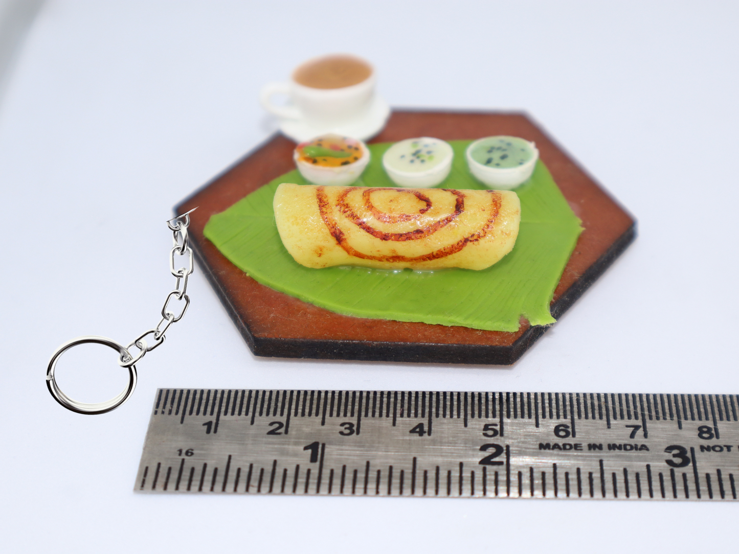 Miniature Dosa with Coffee Keychain