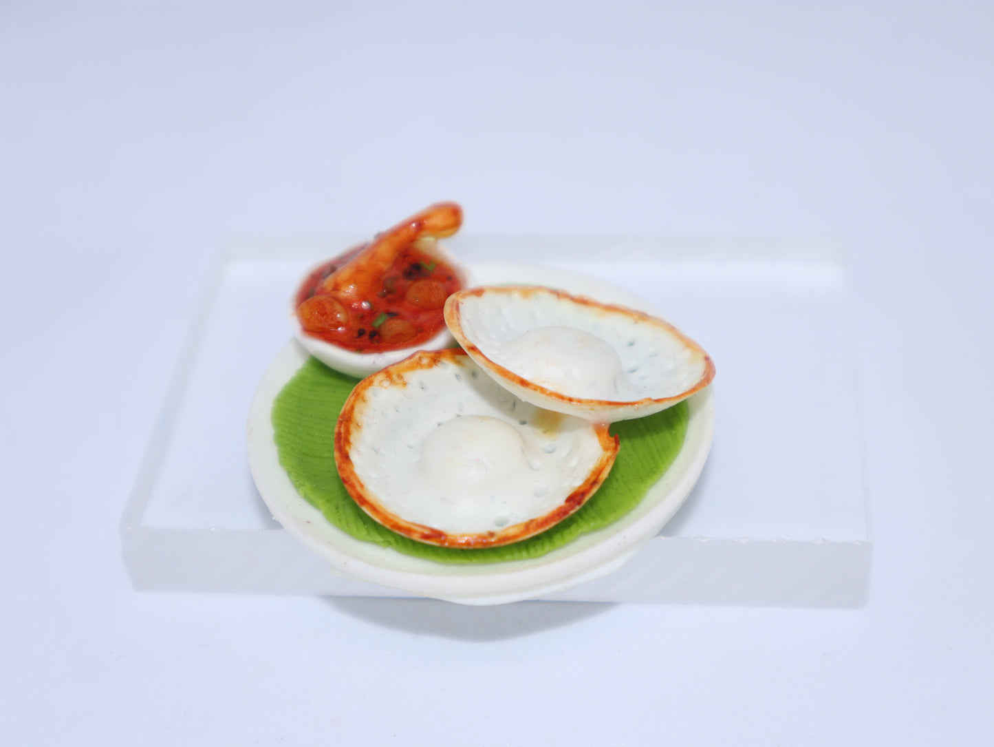 Appam with Chicken Curry - Miniature Fridge magnet