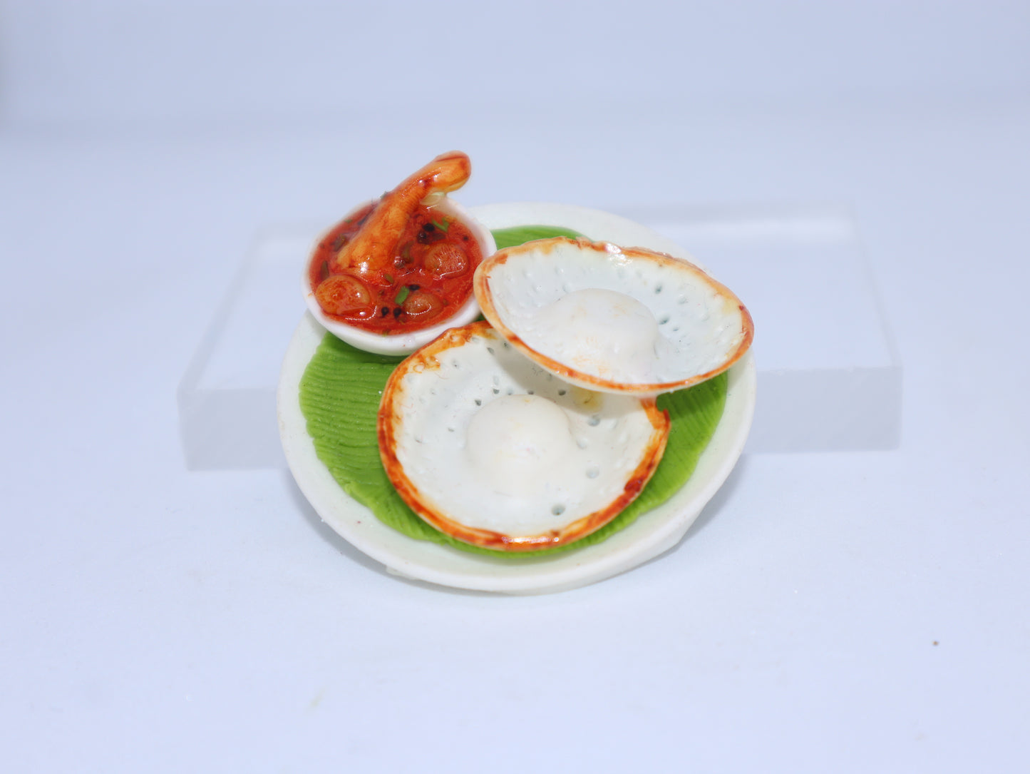 Appam with Chicken Curry - Miniature Fridge magnet
