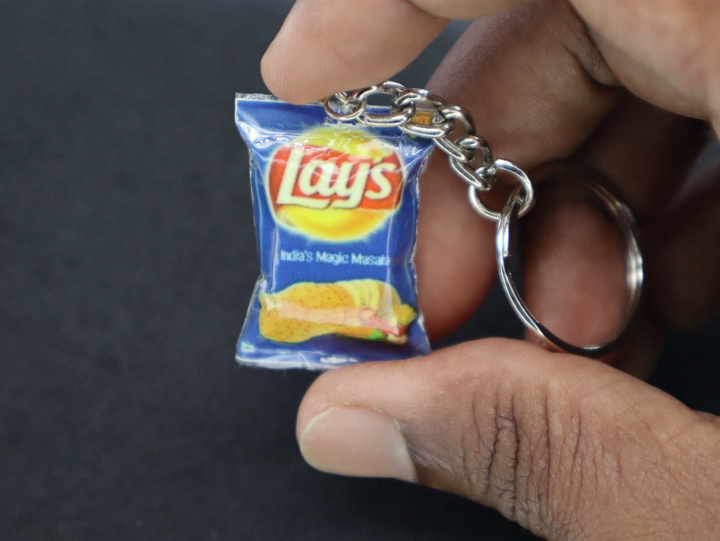 Blue Lays Packet Miniature Keychain