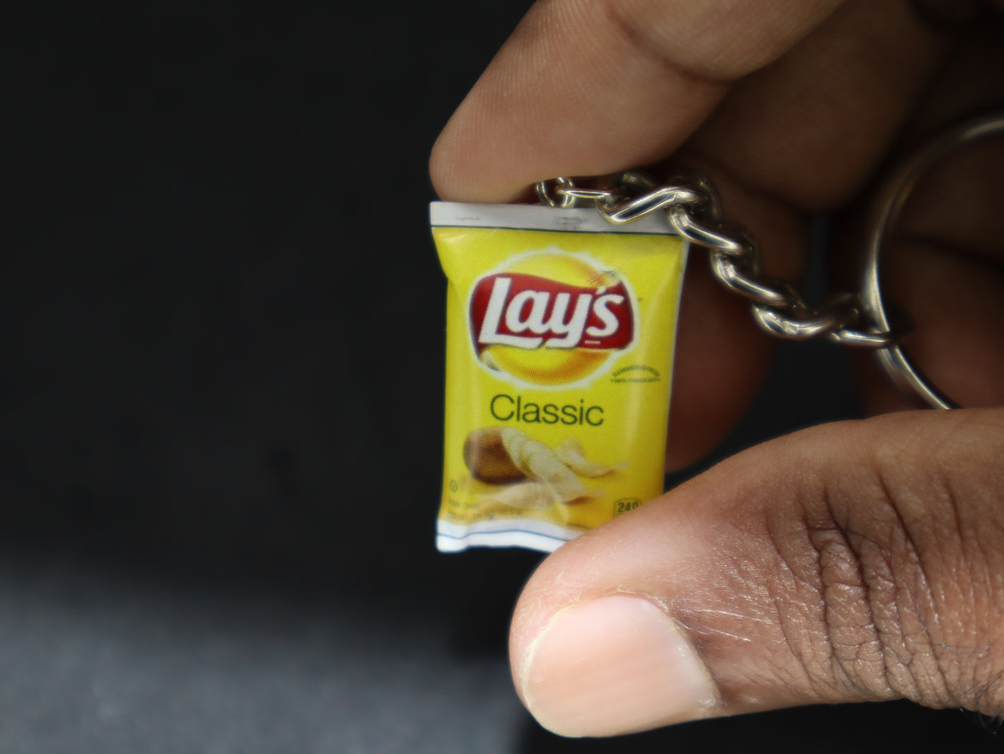 Yellow Lays Packet Miniature Keychain