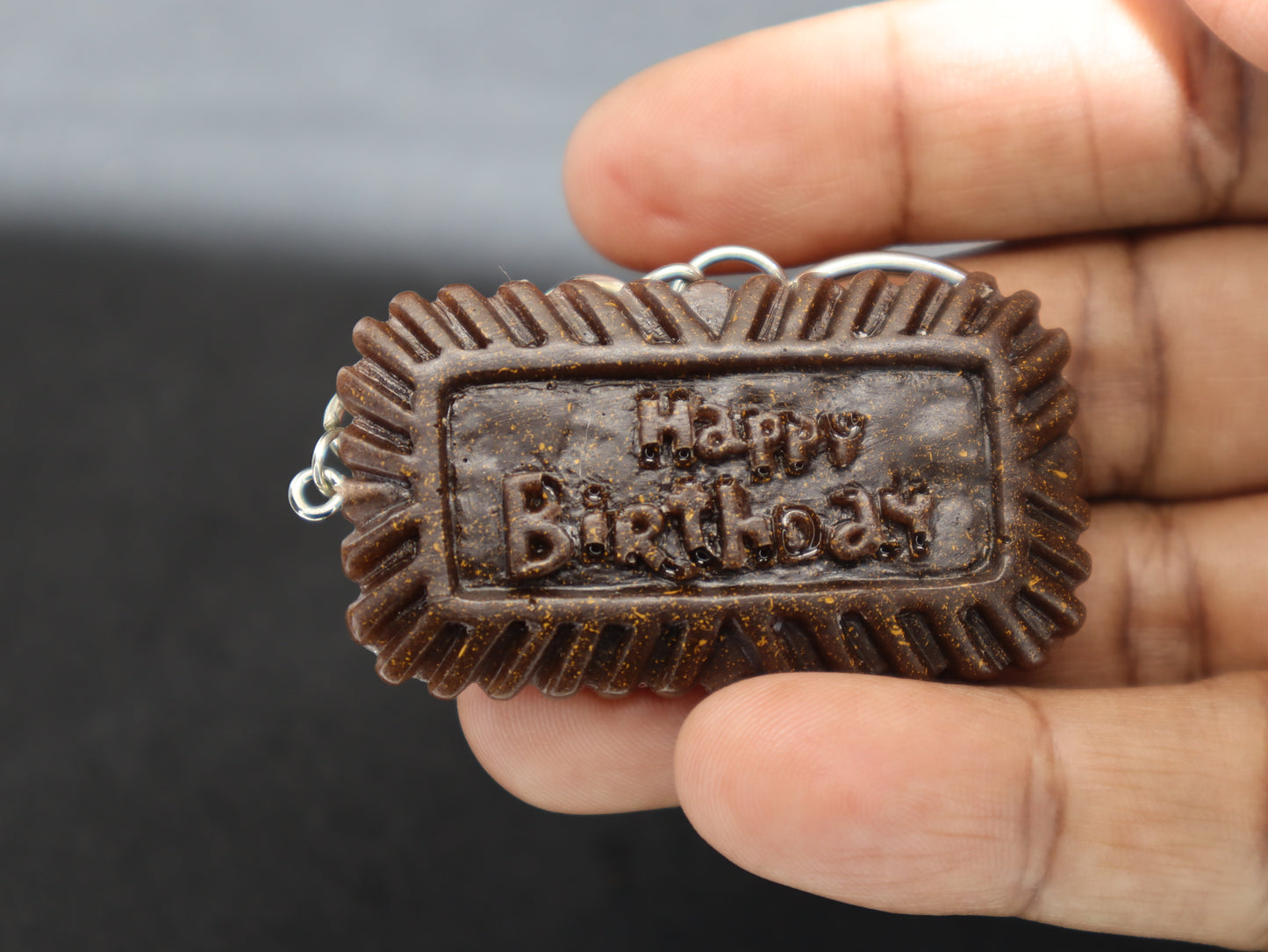 Happy Birthday Cookie Keychain