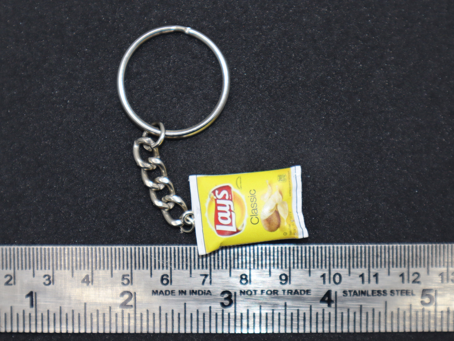 Yellow Lays Packet Miniature Keychain