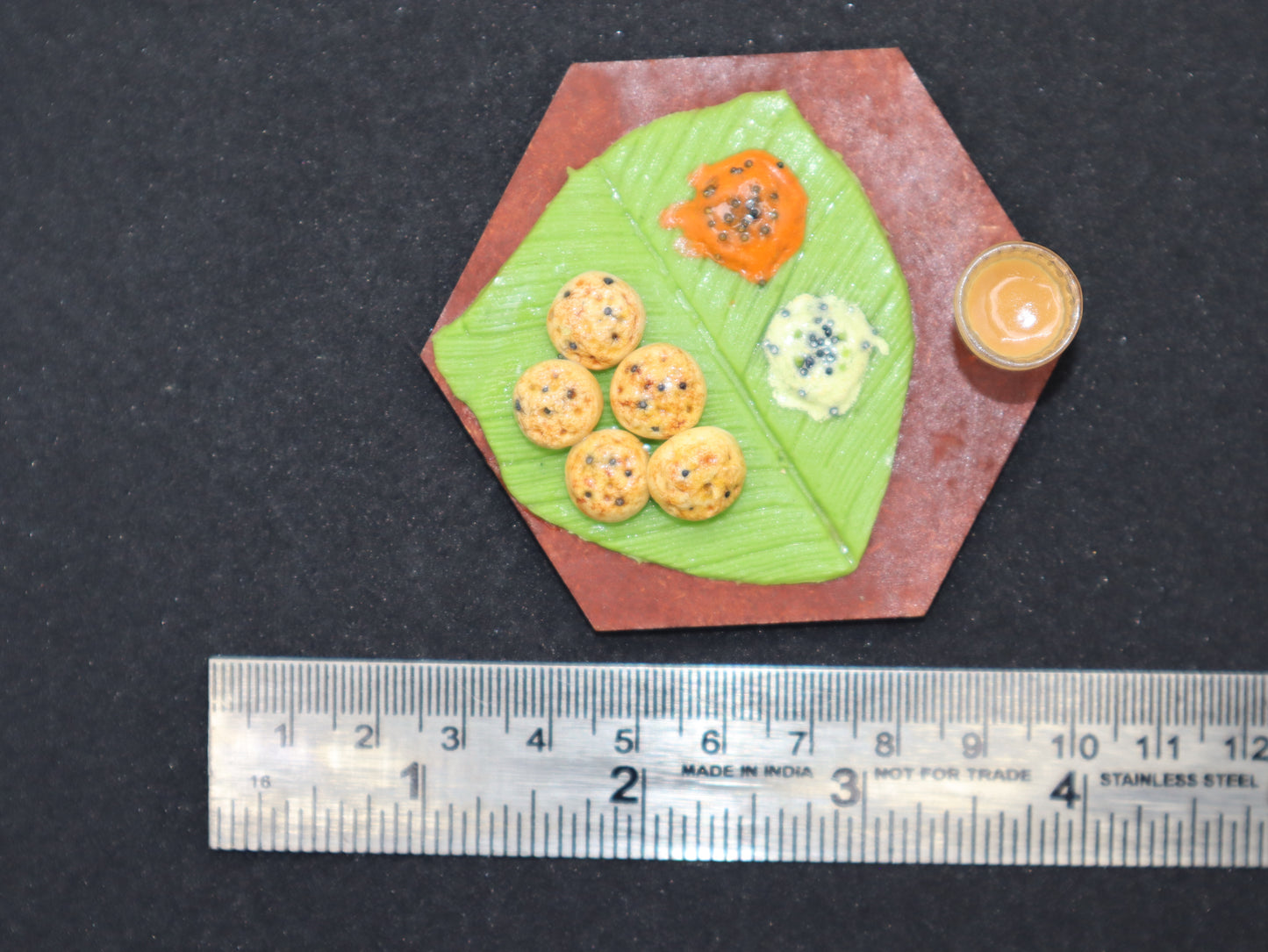 Kuzhi Paniyaram with Tea Miniature Magnet