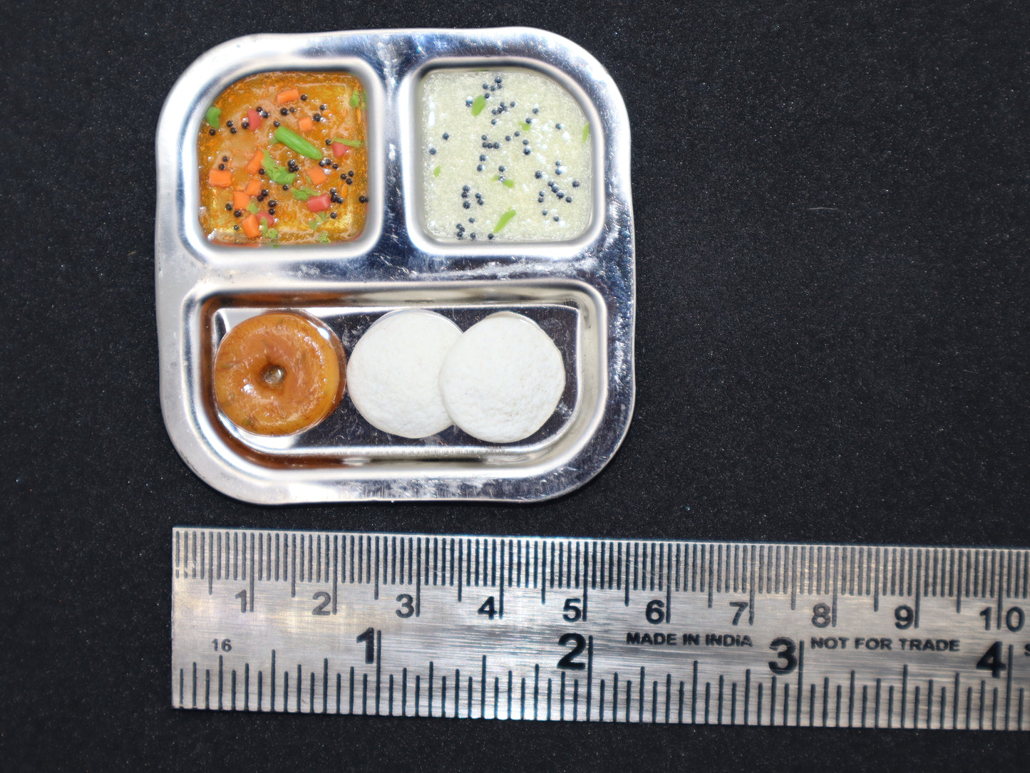 Idly in 3 Division Plate - Miniature Magnet