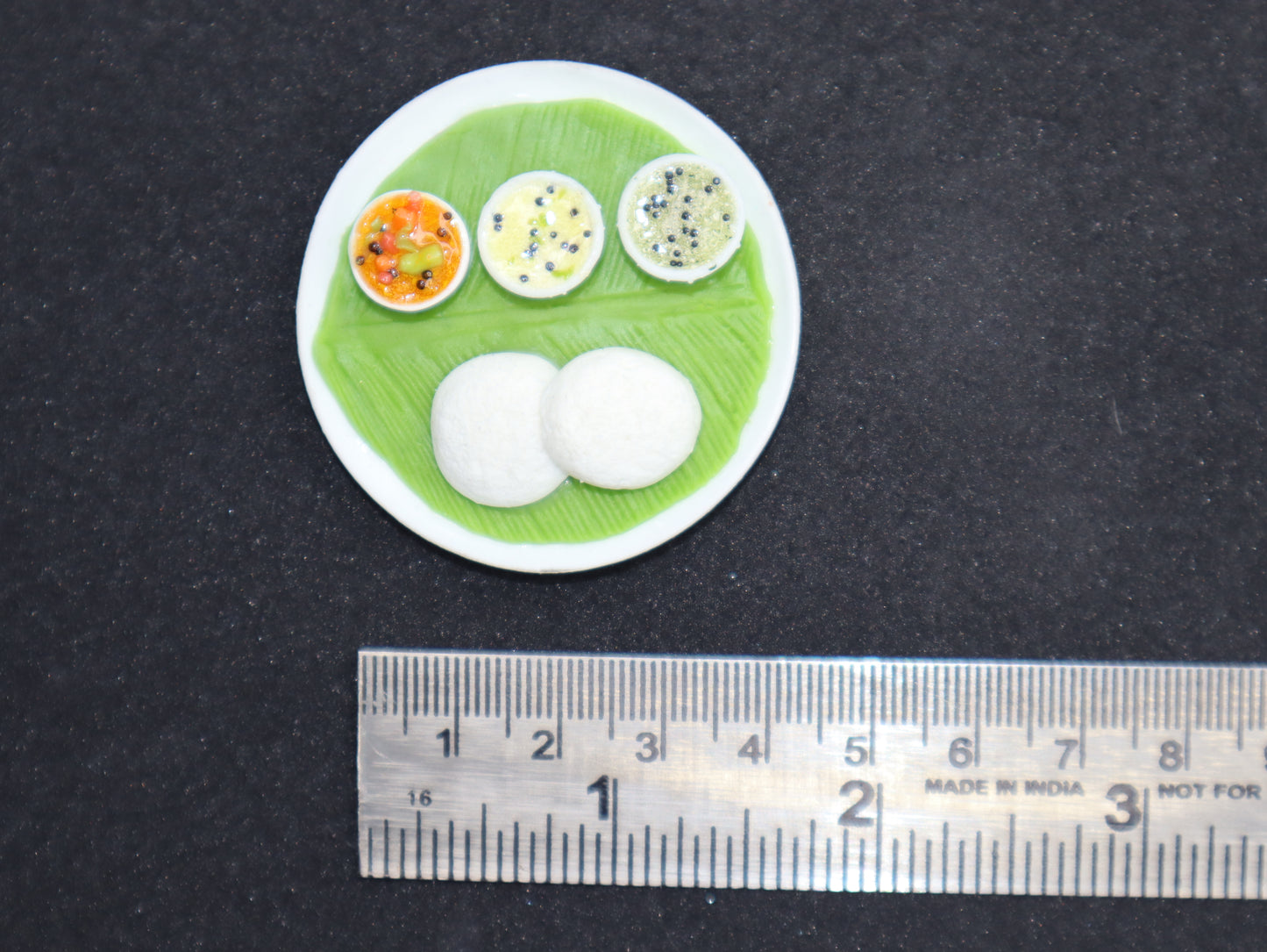 Idly in Round Plate - Miniature Magnet