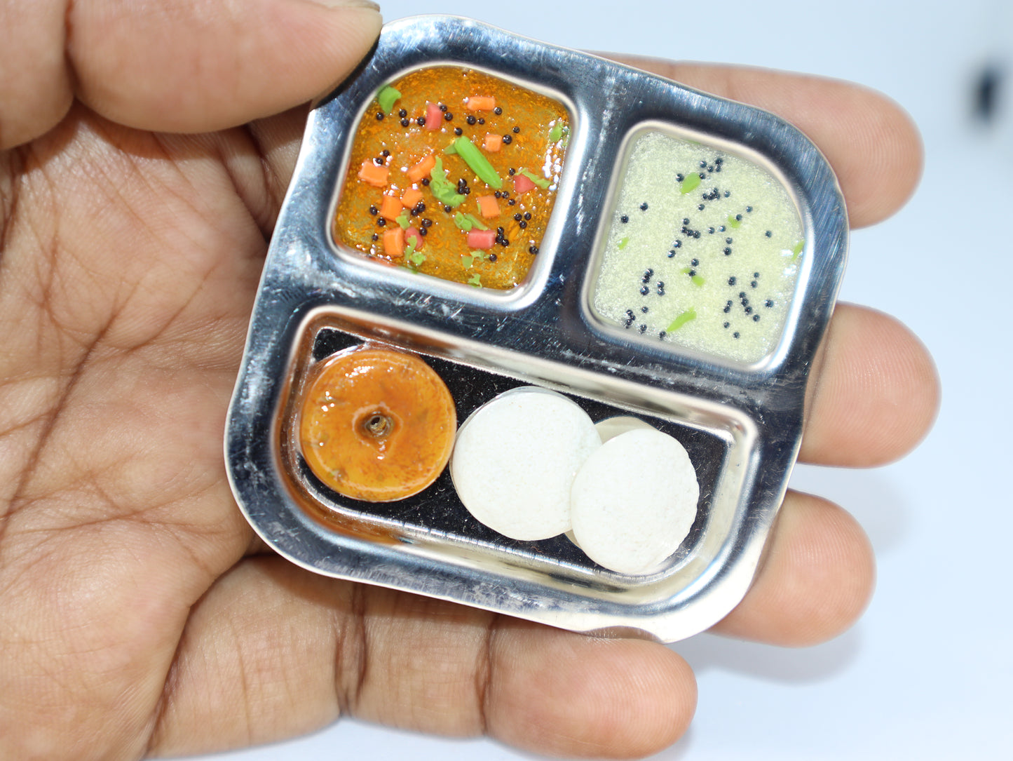 Idly in 3 Division Plate - Miniature Magnet