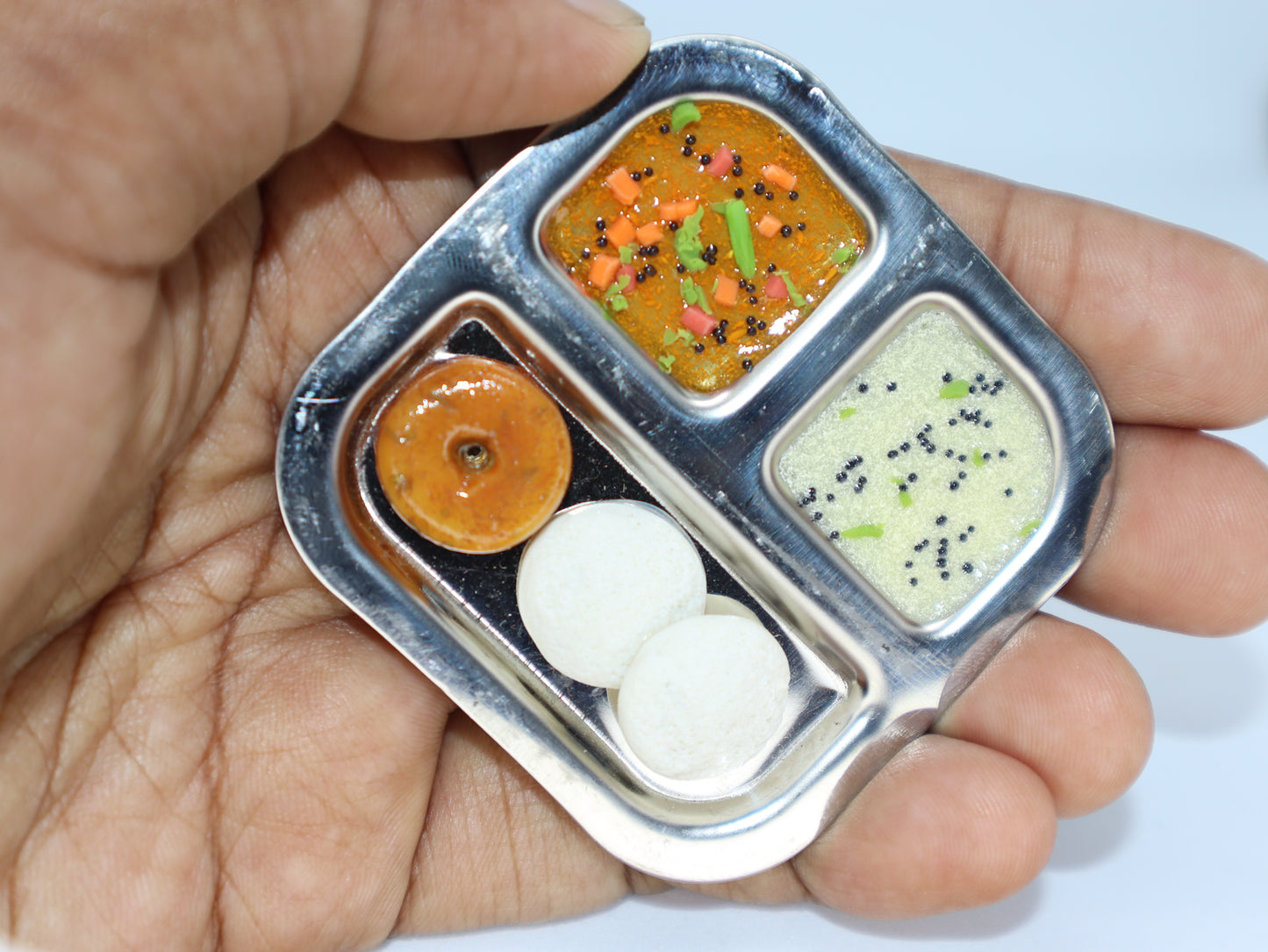Idly in 3 Division Plate - Miniature Magnet