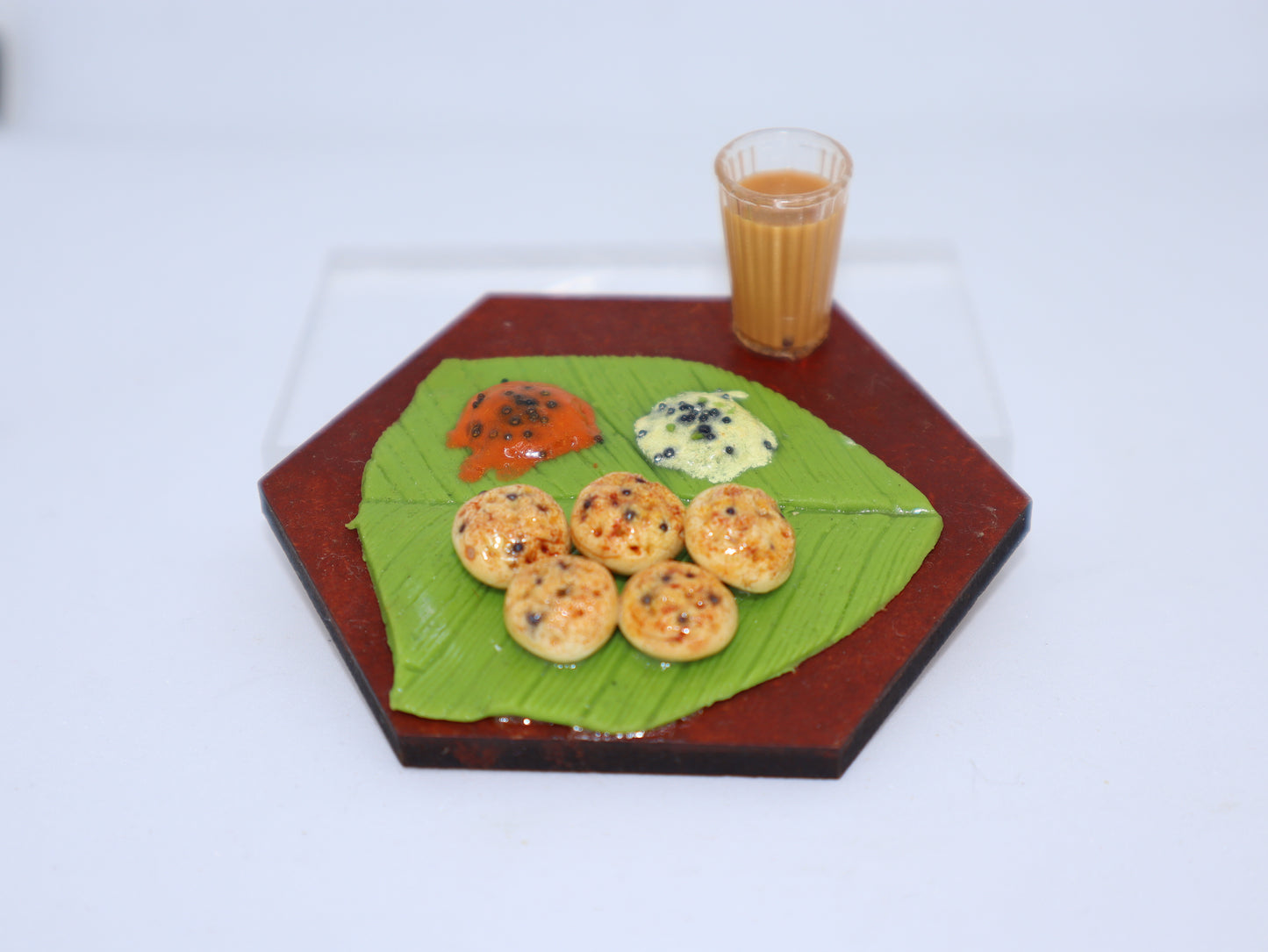 Kuzhi Paniyaram with Tea Miniature Magnet