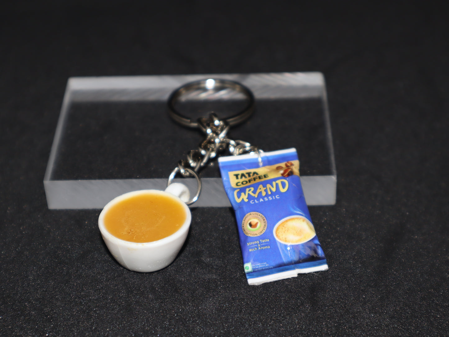 Tata Grand Coffee Packet with Coffee Miniature Keychain