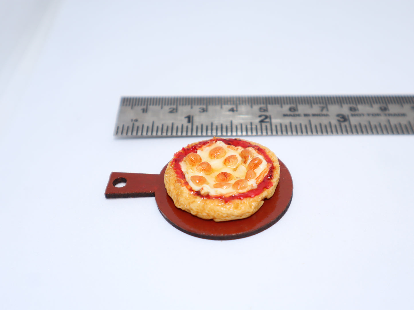 Chicken Pizza Miniature Keychain