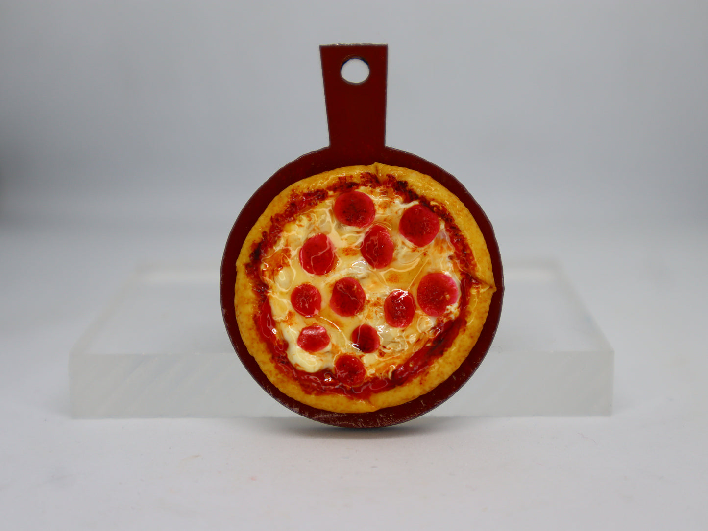 Pepperoni Pizza Miniature Fridge Magnet