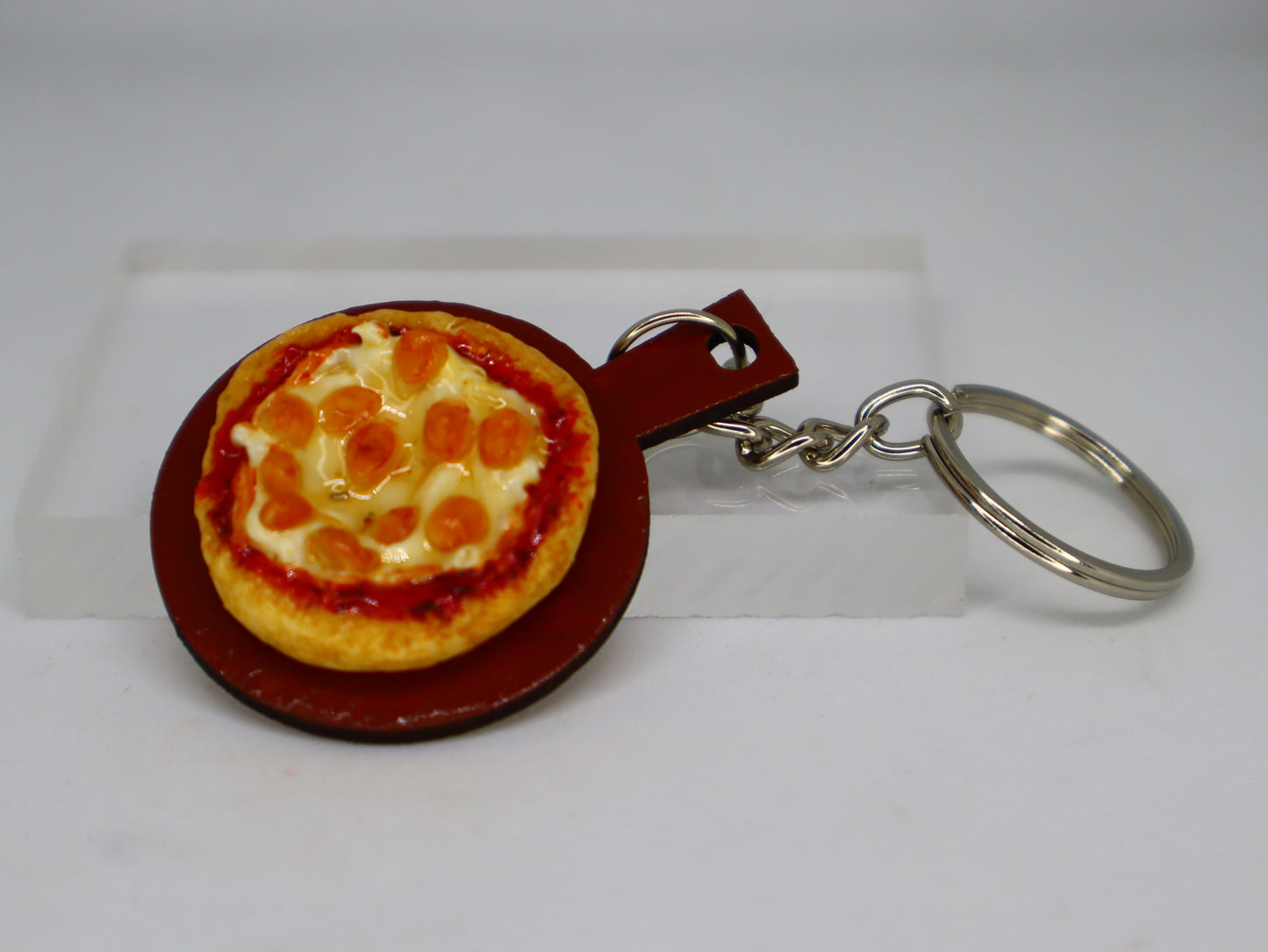 Chicken Pizza Miniature Keychain