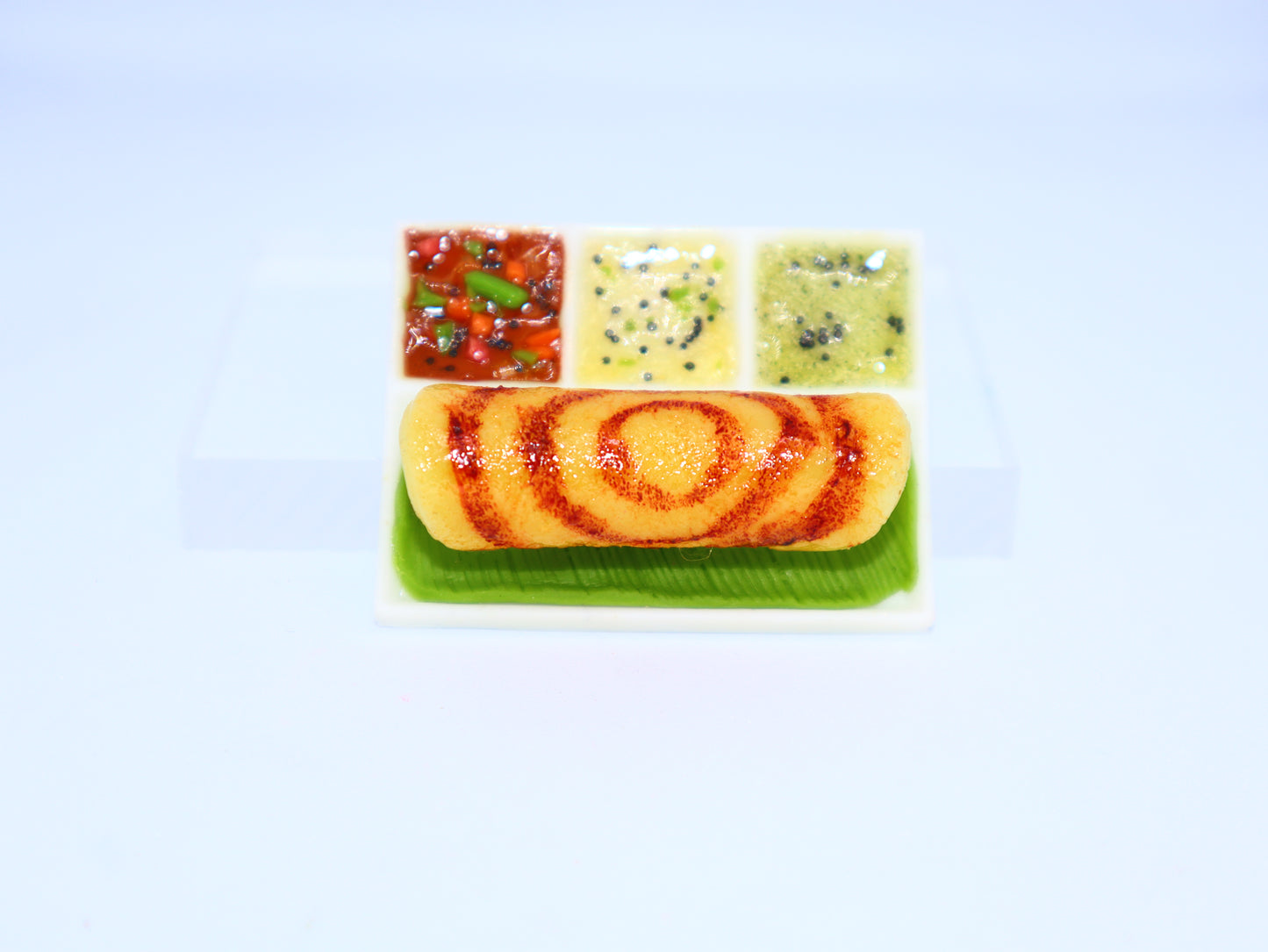 Dosa in 4-Division Plate Miniature Magnet