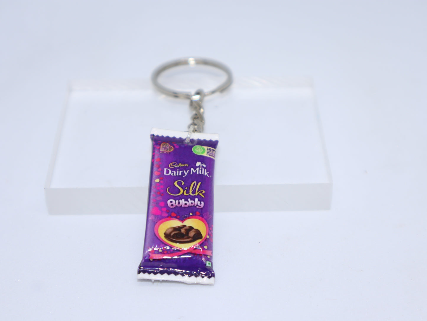 Dairy Milk Silk Bubbly Miniature Keychain