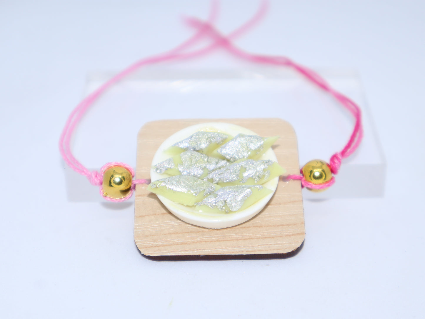 Miniature Kaju Katli Platter Rakhi