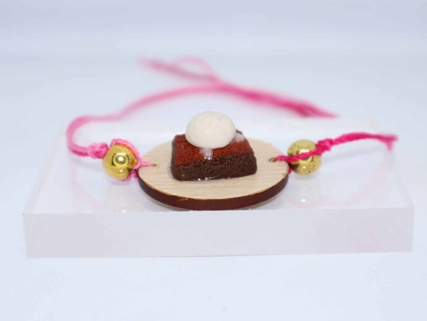 Miniature Brownie with Ice Cream Rakhi