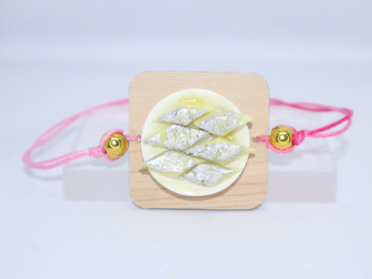 Miniature Kaju Katli Platter Rakhi