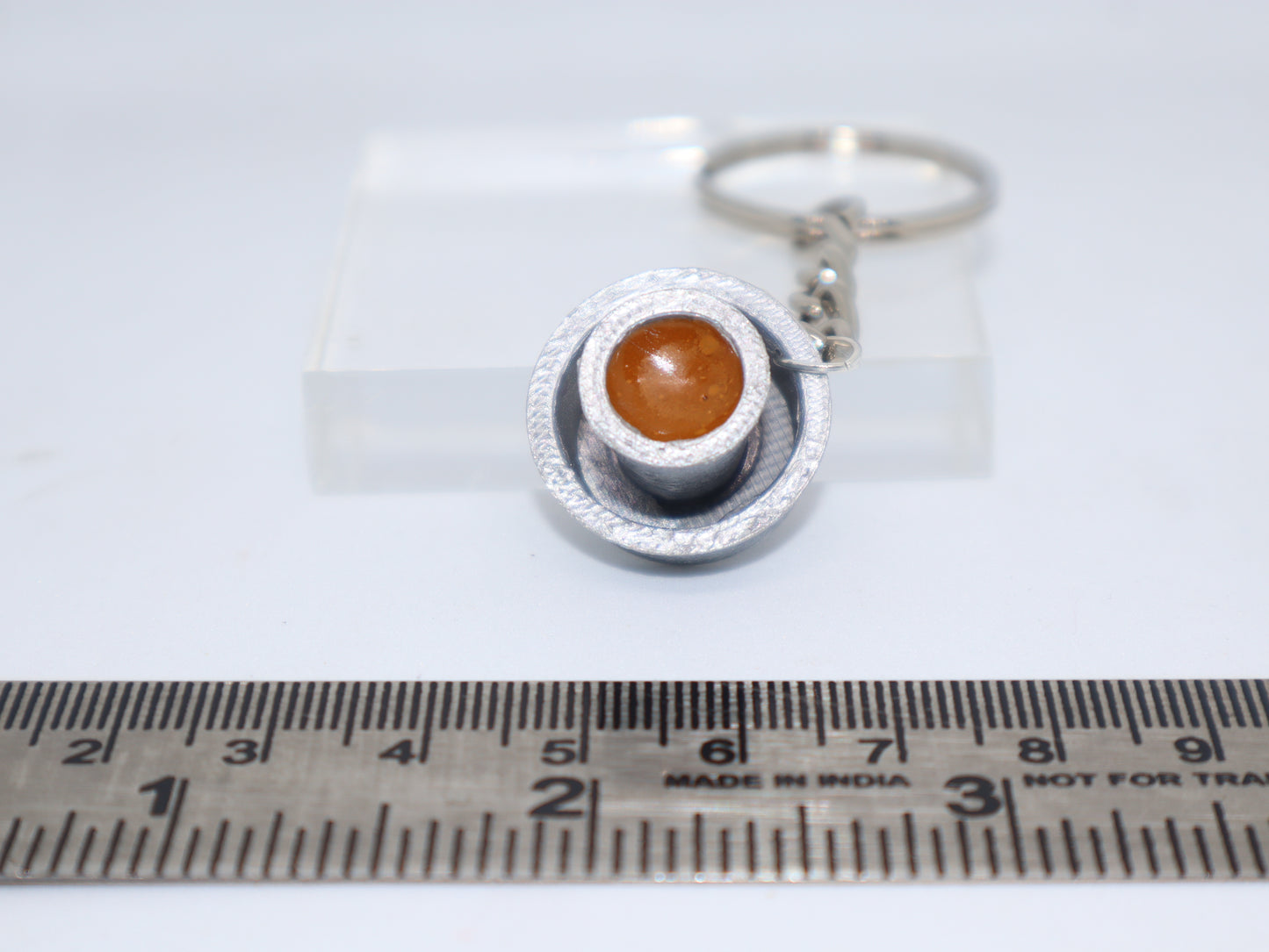 Filter Coffee Dabara Set Miniature Keychain- Silver