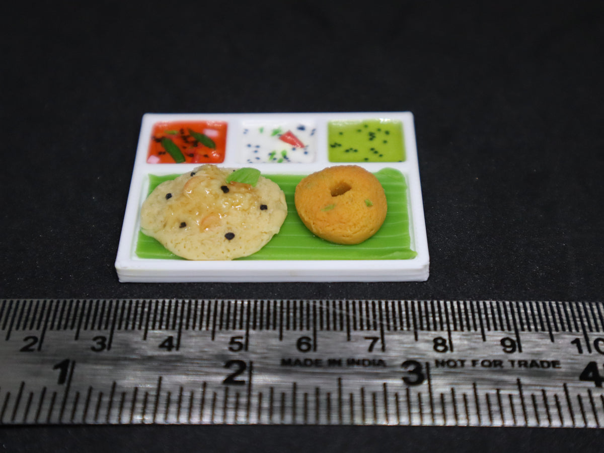 Miniature South Indian Pongal & Vada Fridge Magnet