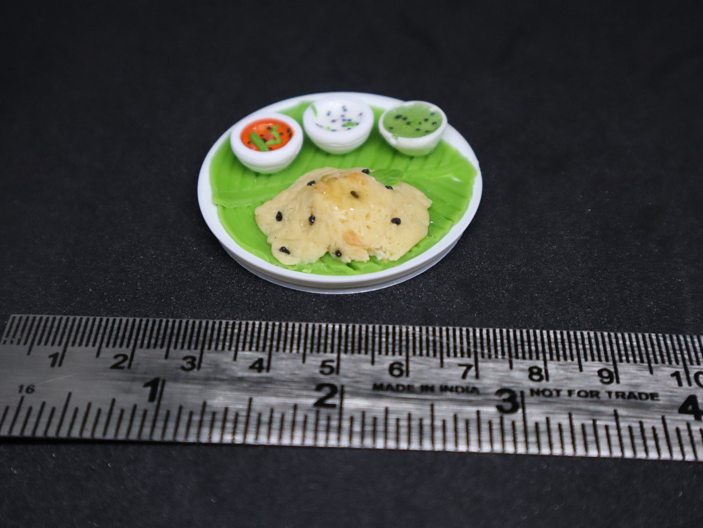 Miniature South Indian Ven Pongal Platter Fridge Magnet