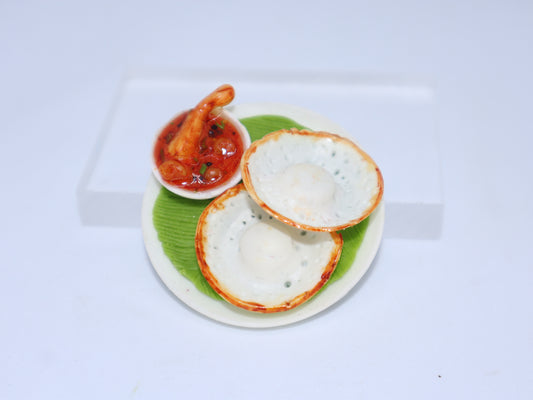 Appam with Chicken Curry - Miniature Fridge magnet
