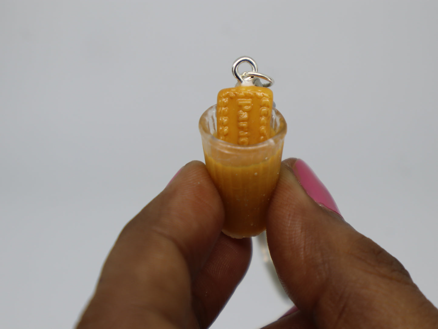 Tea with Parle G Biscuit Keychain