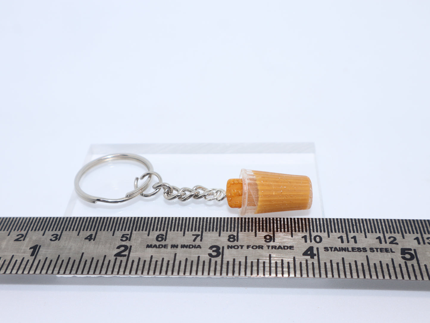 Tea with Parle G Biscuit Keychain