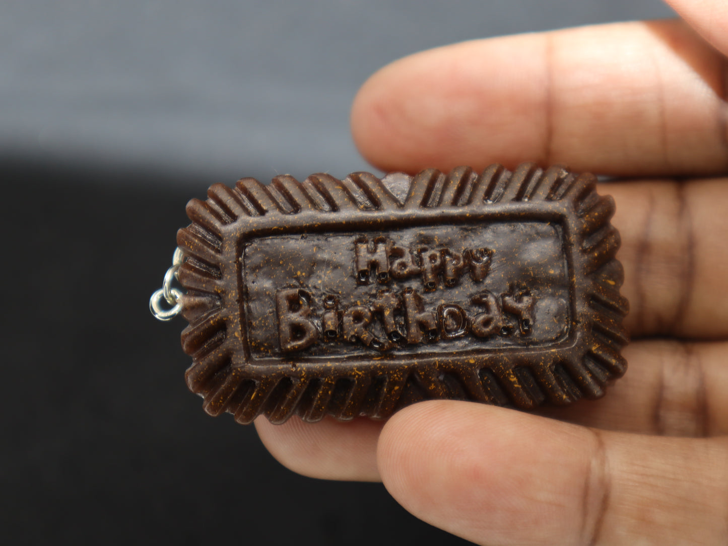 Happy Birthday Cookie Keychain