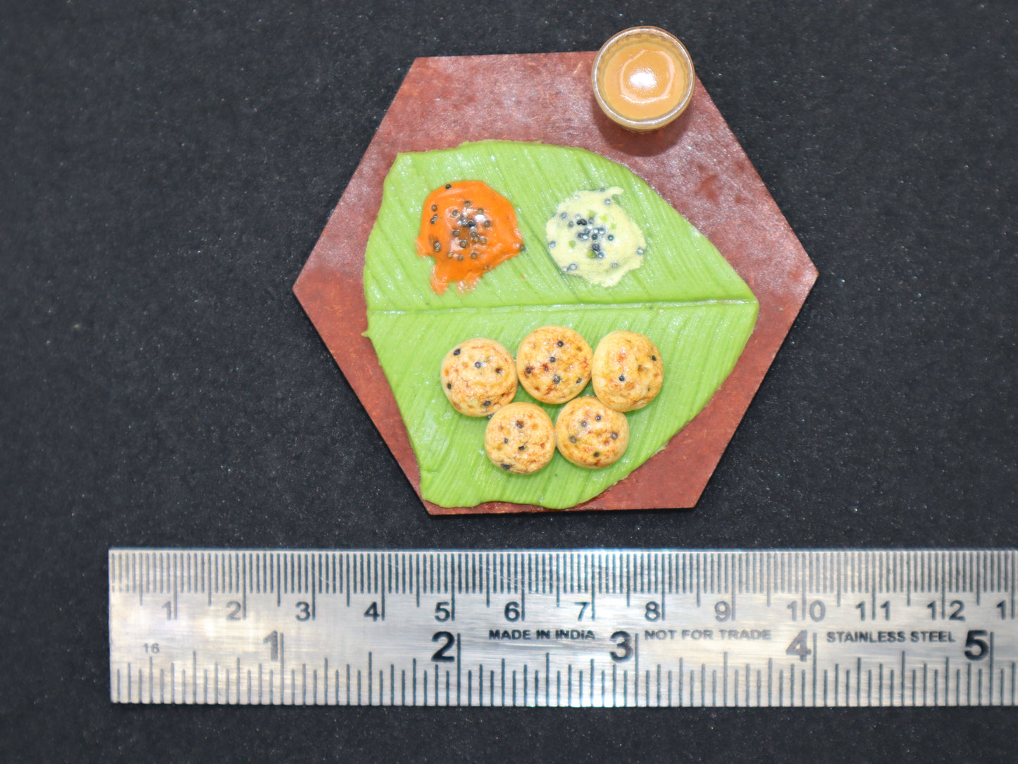 Kuzhi Paniyaram with Tea Miniature Magnet