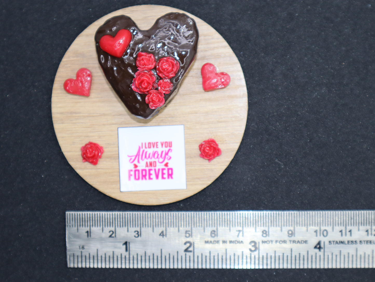 "I Love You" Chocolate Heart Cake Miniature