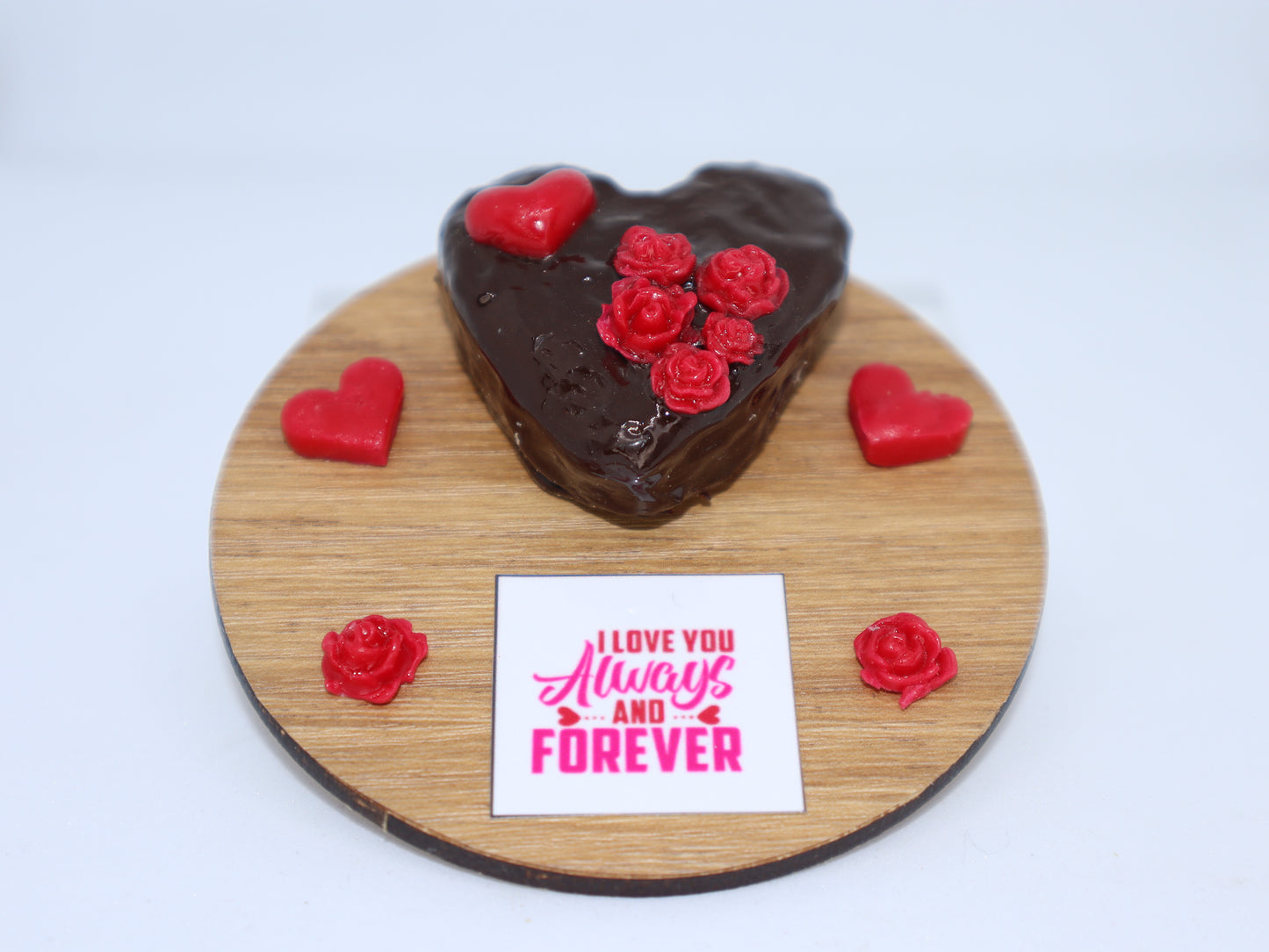 "I Love You" Chocolate Heart Cake Miniature