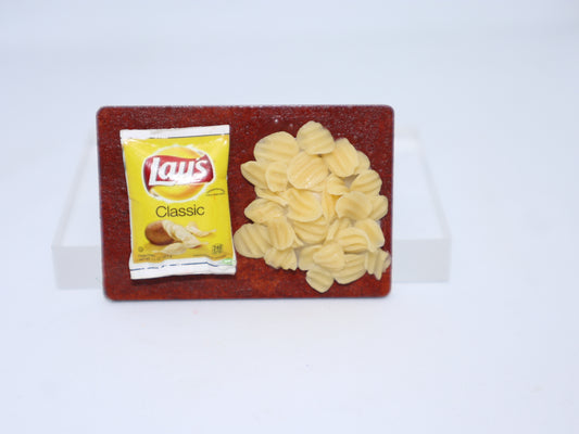 Yellow Lays Miniature Fridge Magnet