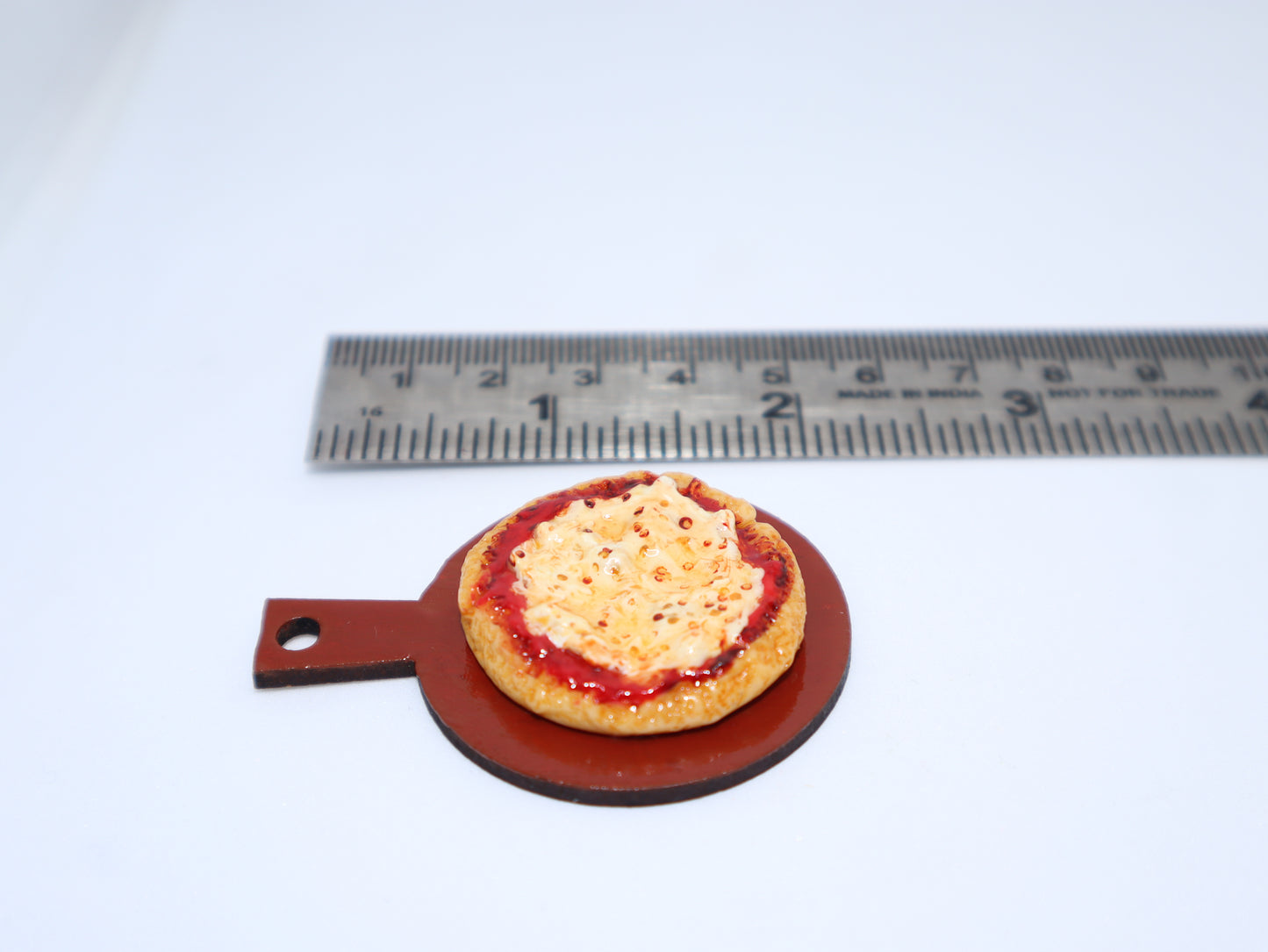 Margherita Miniature Pizza Keychain
