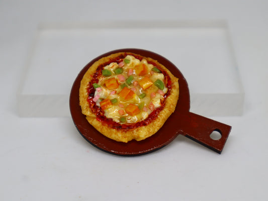 Paneer Pizza Miniature Fridge Magnet