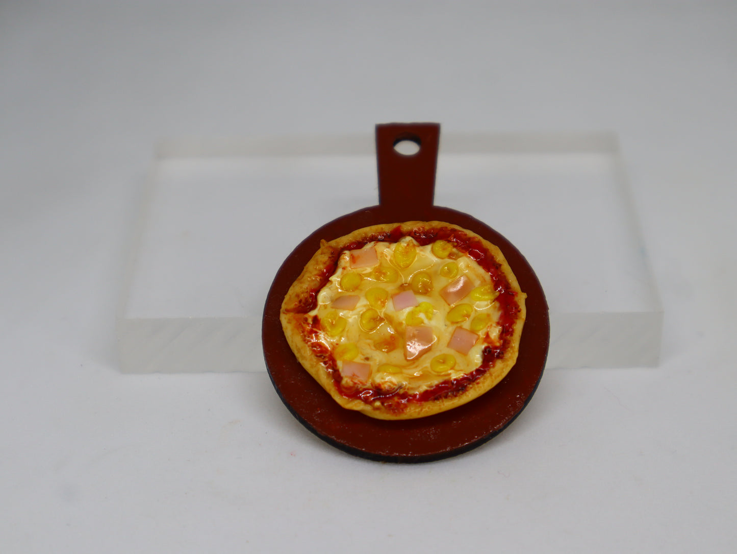 Corn Onion Pizza Miniature Fridge Magnet