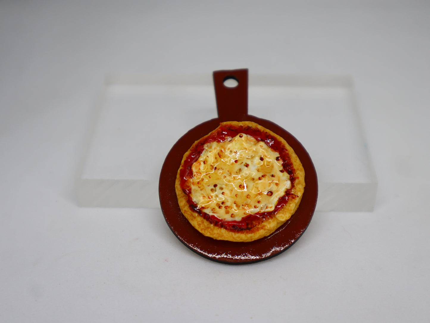 Margherita Miniature Pizza Keychain