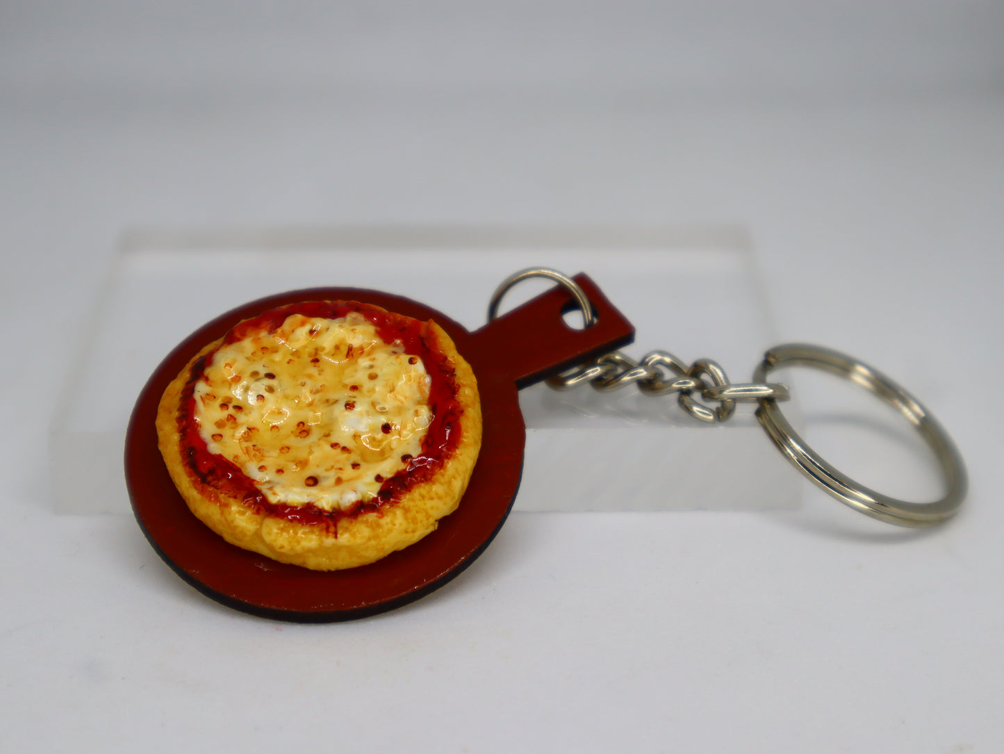 Margherita Miniature Pizza Keychain