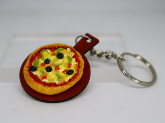 Veggie Pizza Miniature Keychain