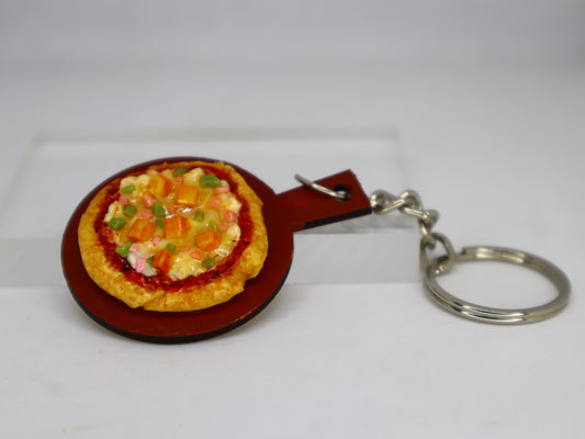 Paneer Pizza Miniature Keychain