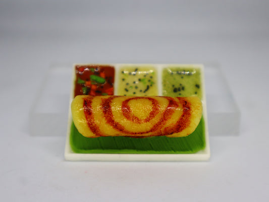 Dosa in 4-Division Plate Miniature Magnet