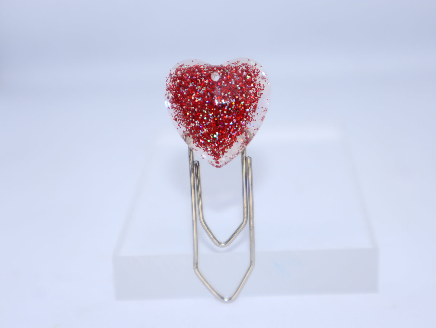 Red Glittery Heart Bookmark - 2