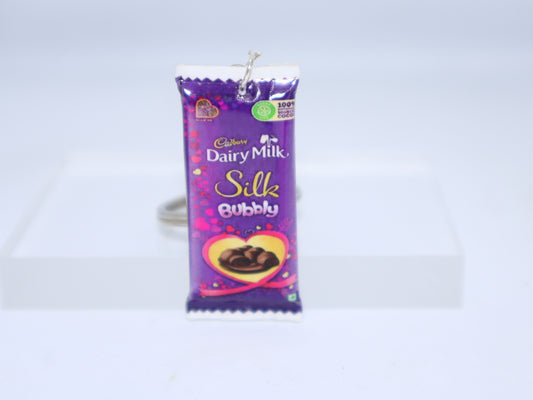Dairy Milk Silk Bubbly Miniature Keychain