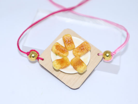Miniature Mysore Pak Platter Rakhi