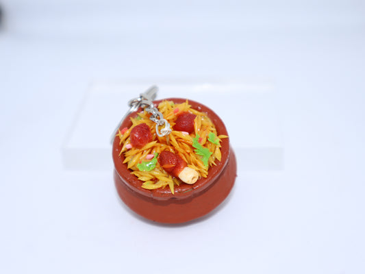 Miniature Mutton Biryani Handi Keychain