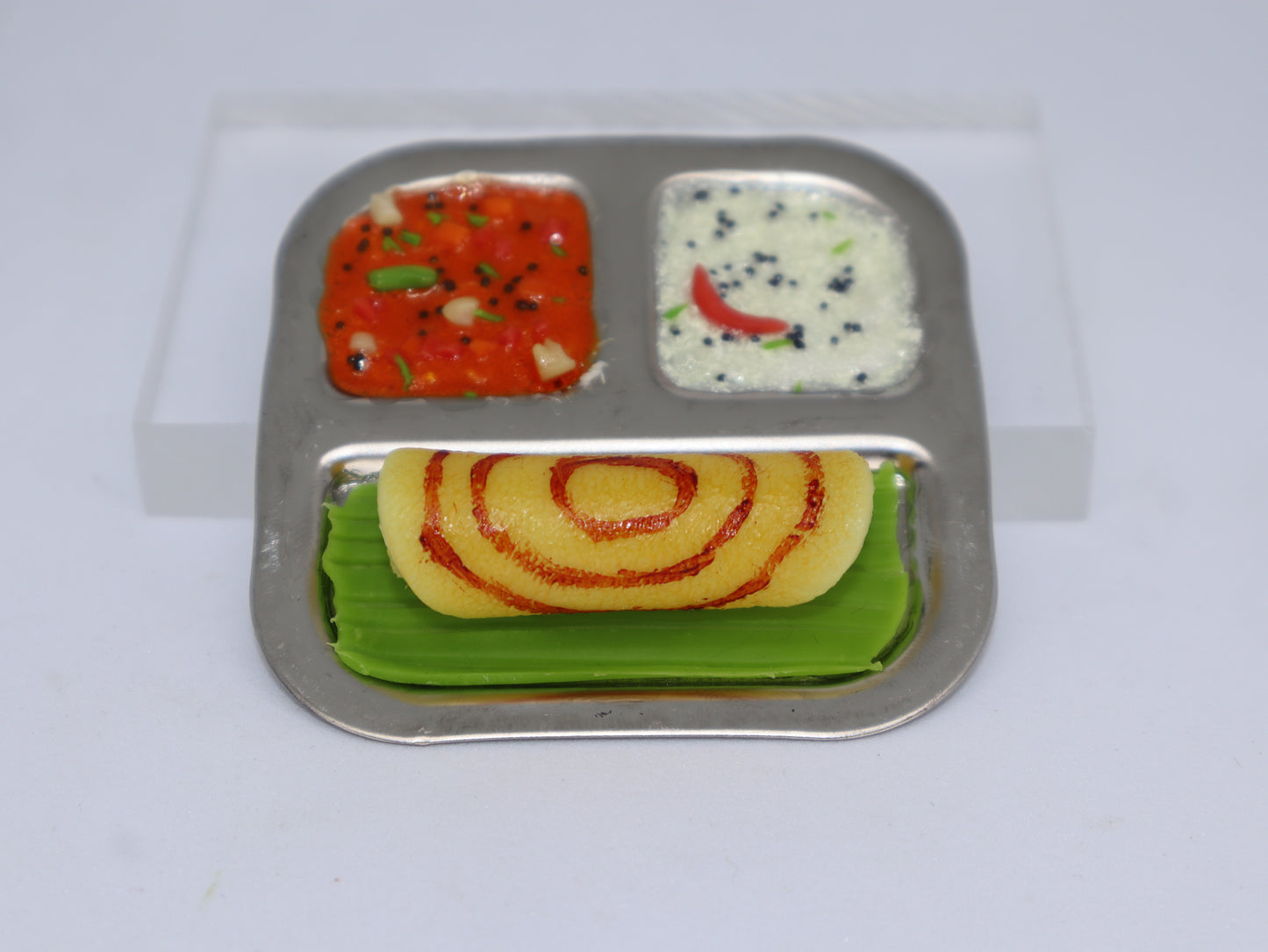 Dosa in Steel plate - Miniature Fridge magnet