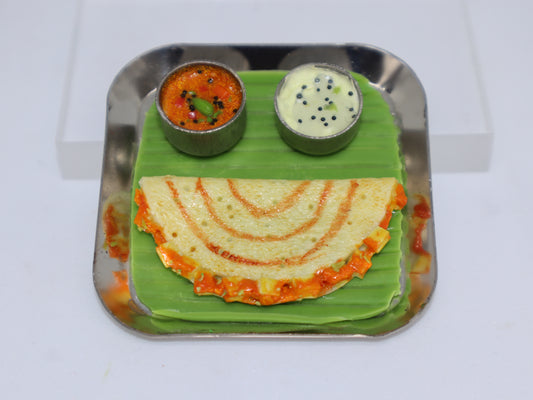 Miniature Paneer Dosa Platter Magnet