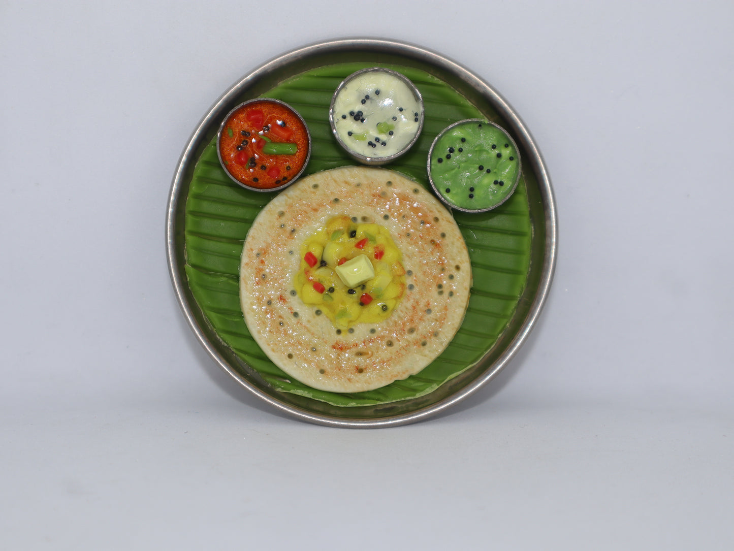 Miniature Open Benne Masala Dosa Magnet