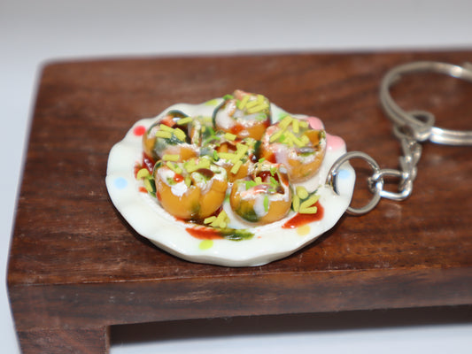 Miniature Dahi Puri Platter Keychain