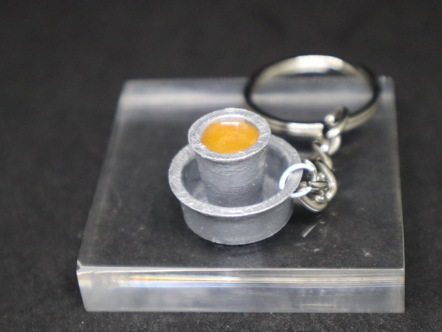 Filter Coffee Dabara Set Miniature Keychain- Silver